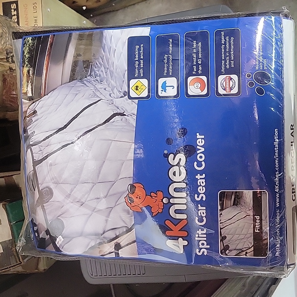 MONEY DONATED TO SPCA 4knines Split car seat cover fitted Gray.